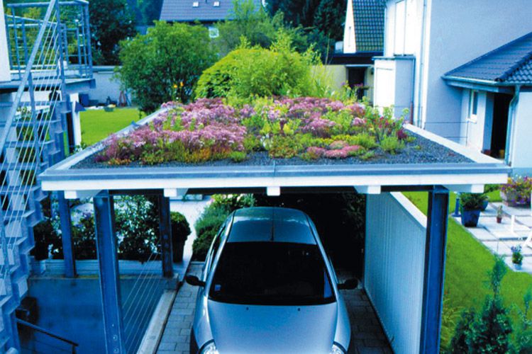 Bauder Gründach Carport